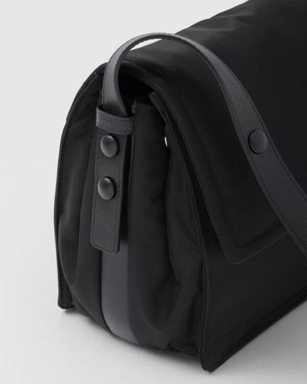 Medium-sized padded Re-Nylon shoulder bag