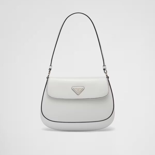 Prada Cleo Small Gloss Leather Flip Shoulder Bag