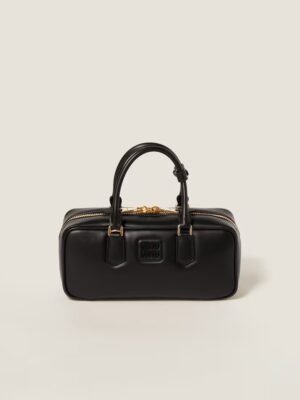 Arcadie Leather  Large Handbag Black Color