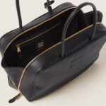 Leather Beau Handbag Black color