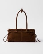 Prada Bonnie Medium Suede Leather Handbag