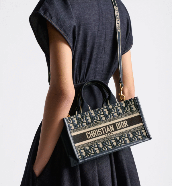 East-West Dior Book Tote with strap
