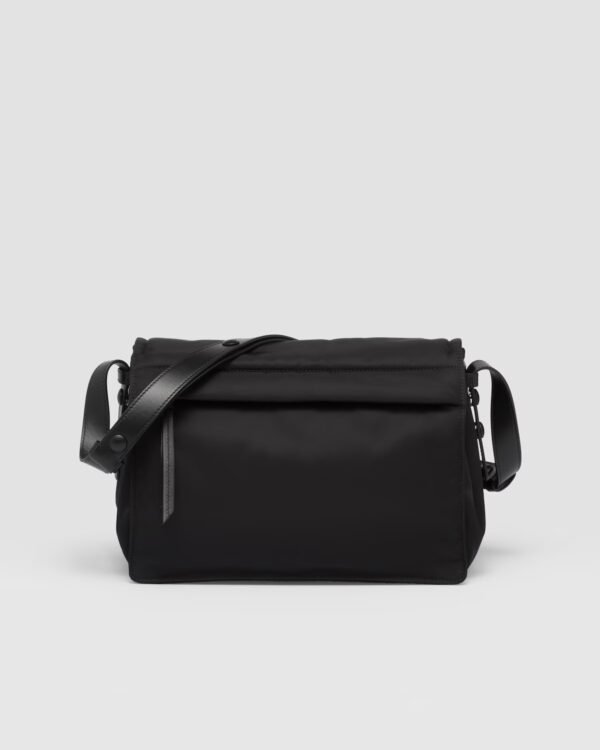 Medium-sized padded Re-Nylon shoulder bag